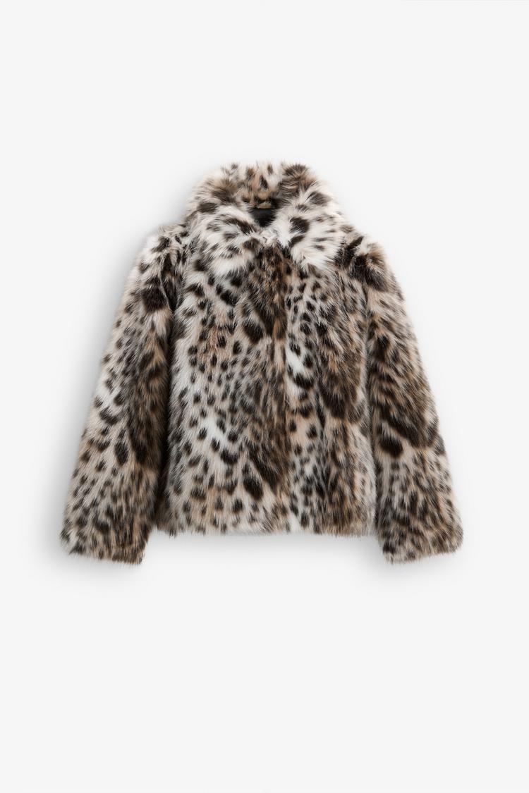 Wild Leopard Faux Fur Coat