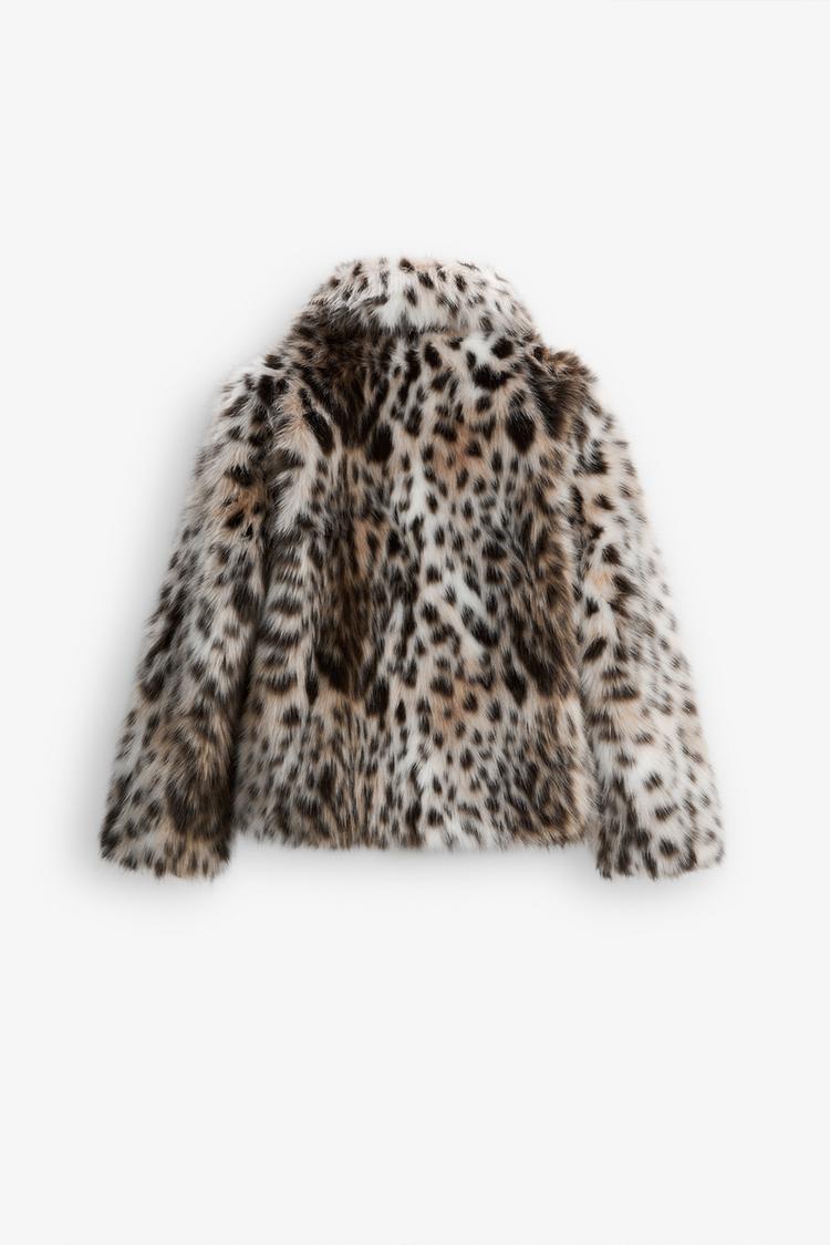 Wild Leopard Faux Fur Coat