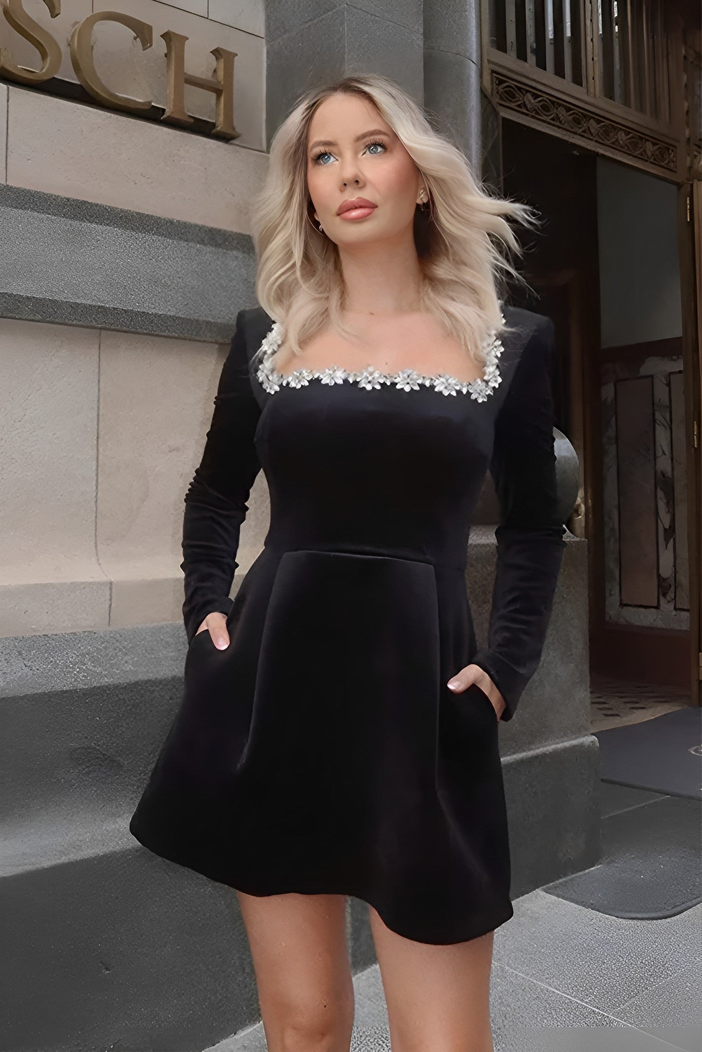 Aurora Velvet Dress