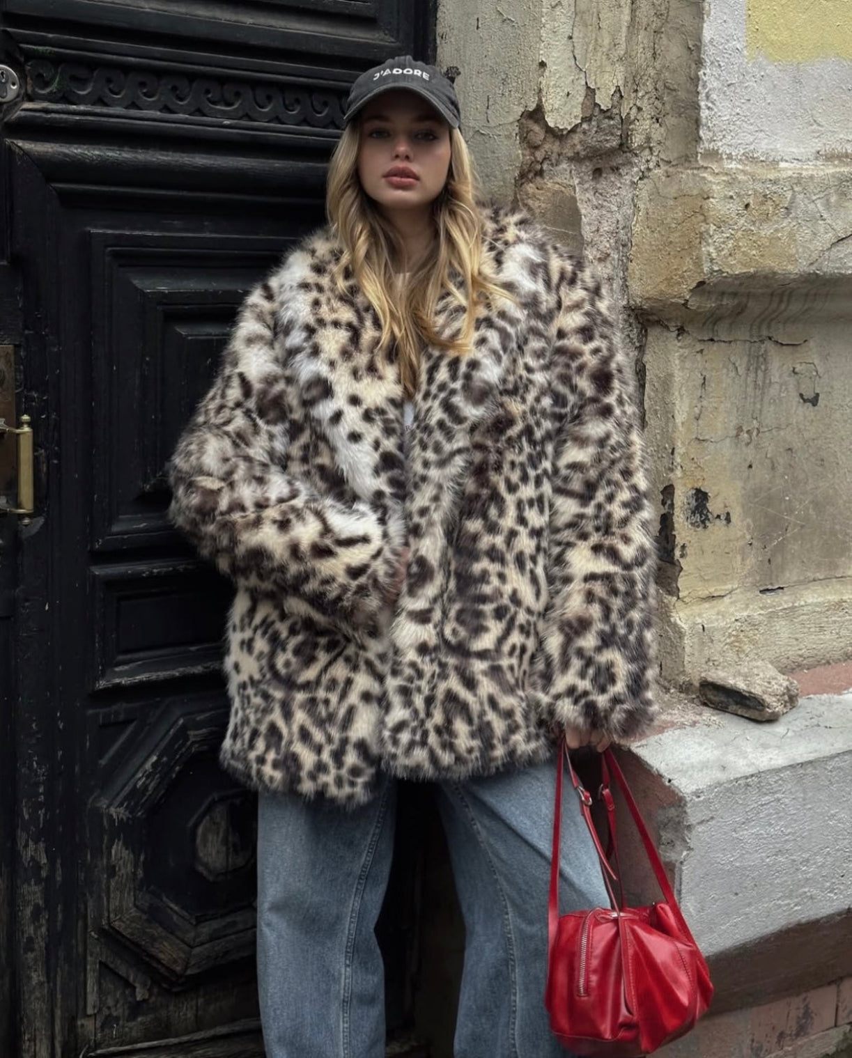 Wild Leopard Faux Fur Coat