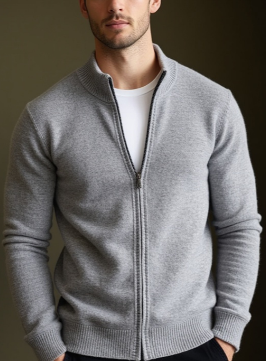 Asher™ | Luxe Cashmere Zip Jacket