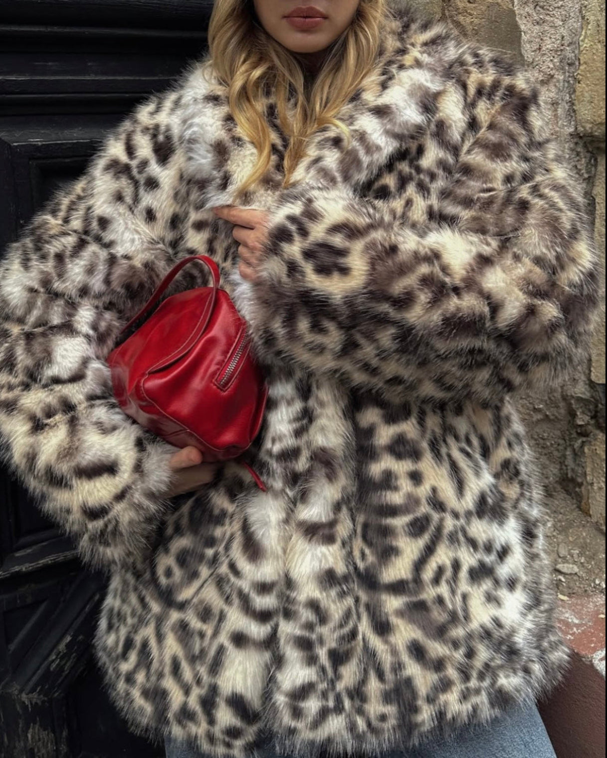 Wild Leopard Faux Fur Coat