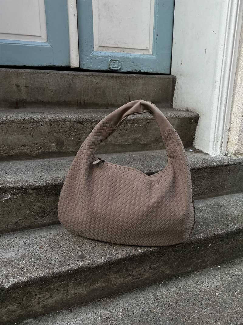 Suede Woven Bag