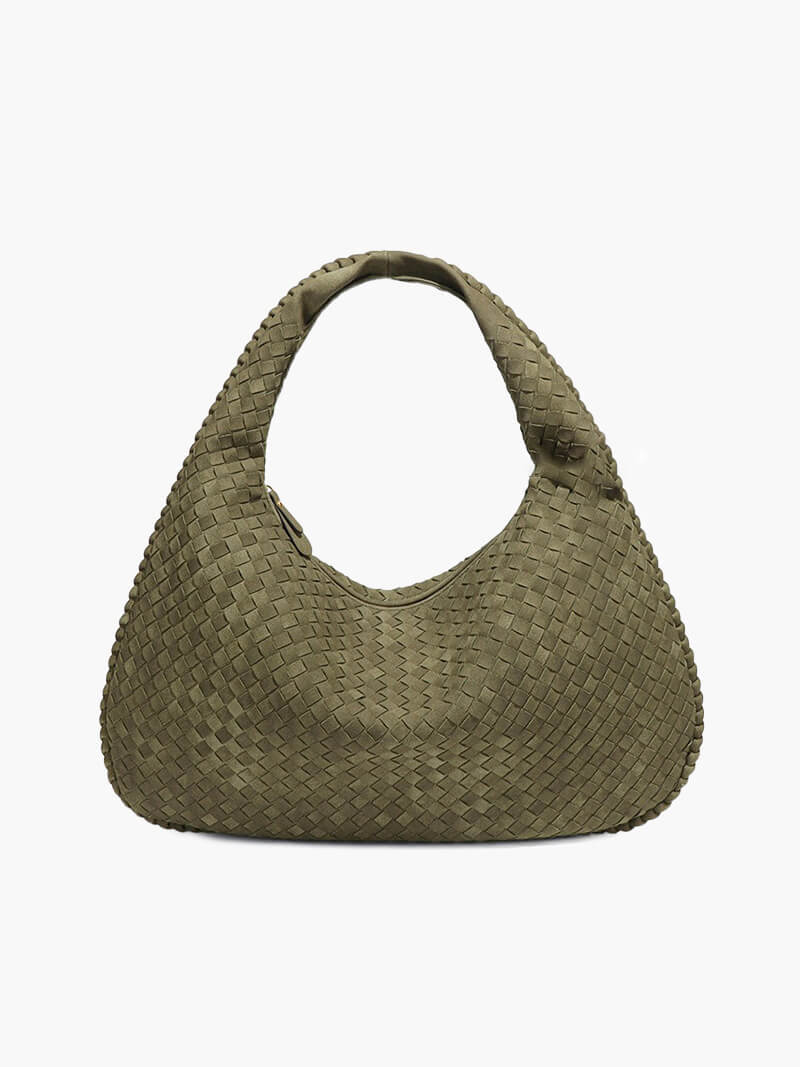 Suede Woven Bag