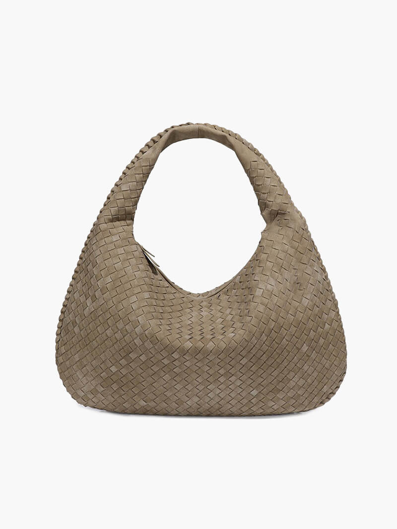 Suede Woven Bag