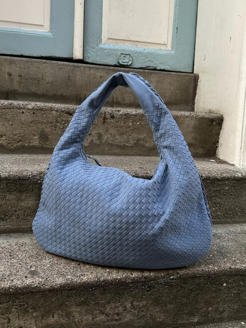 Suede Woven Bag