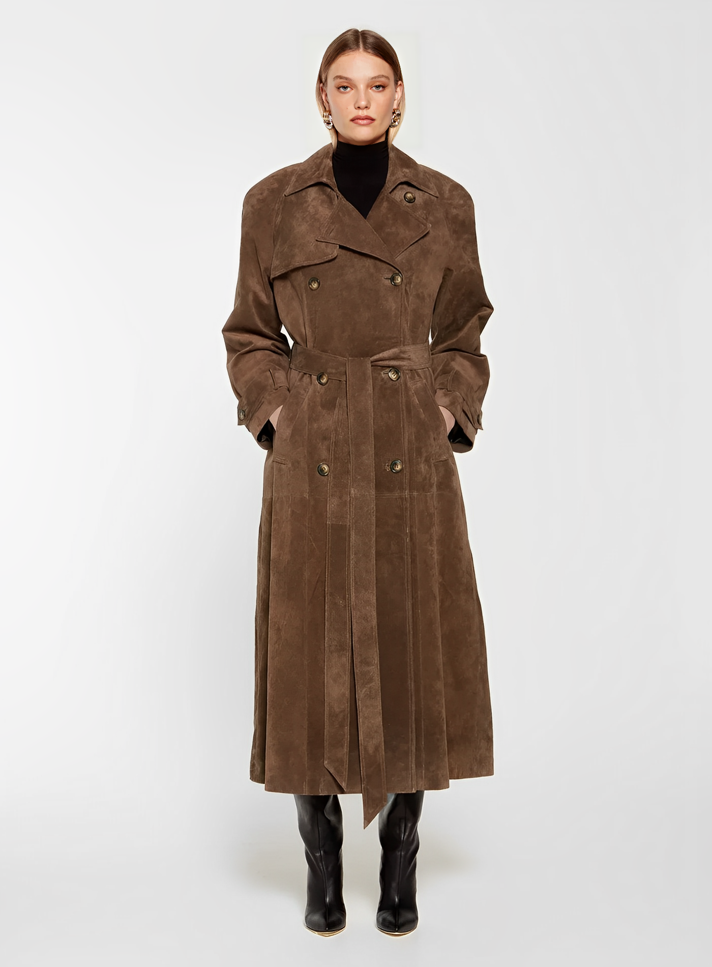 Kelly™ | Suede Trenchcoat