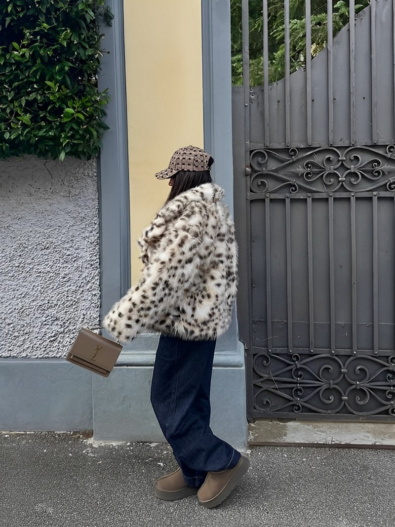 Leopard Faux Fur Coat