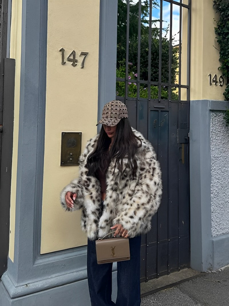 Leopard Faux Fur Coat